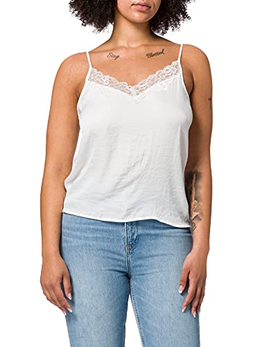 JDY Damen JDY appa new lace singlet wvn nos Top, Cloud Dancer/Detail:dtm Lace, 42 EU von JdY