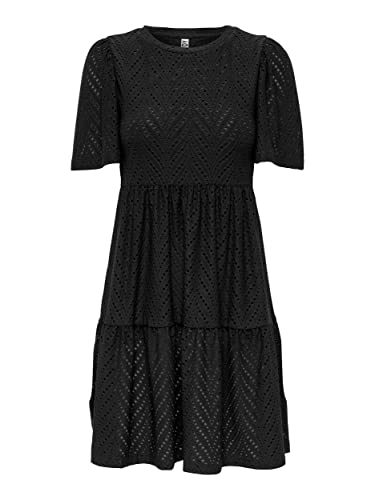 JdY Damen JDYCARLA CATHINKA S/S Dress JRS ATK Kleid, Black, X-Large von JdY