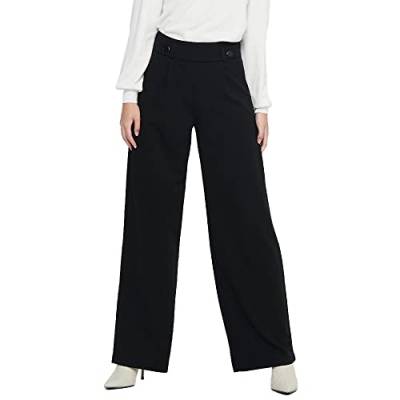 JDY Damen JDYGEGGO New Long Pant JRS NOOS weite Hose, Schwarz, S/32 von JdY