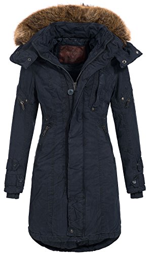 Jet Lag Damen Winterparka Jacke SW-61 Fellkapuze navy 3XL von Jet Lag