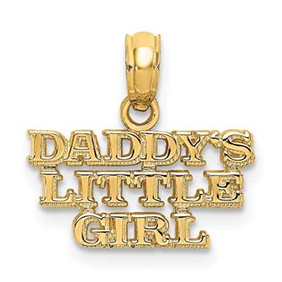 15,15 mm Gold Dadys Little Girl Charm Anhänger Halskette Schmuck Geschenke für Frauen von JewelryWeb