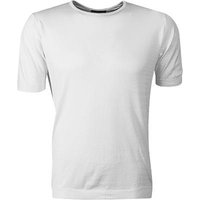 John Smedley Herren Strick-Shirt weiß Cotton von John Smedley