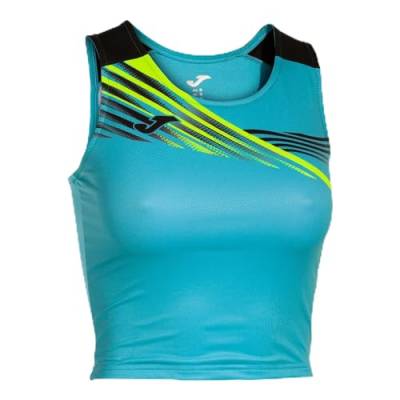 Joma Damen Top Elite X Tshirt, Türkis/Schwarz, M von Joma