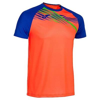 Joma Herren Elite X T-Shirt, Coral Fluoro/Royal, L von Joma