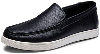 Jousen Herren Loafers & Slip-ons Leder Herren Freizeitschuhe, Leder-schwarz-3048a, 43 EU von Jousen