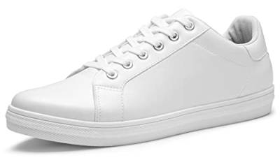 Jousen Herren-Sneaker, weiß, Freizeitschuhe, weich, atmungsaktiv, modisch, Sneaker für Herren, Rmy5210-weiß, 48 EU von Jousen