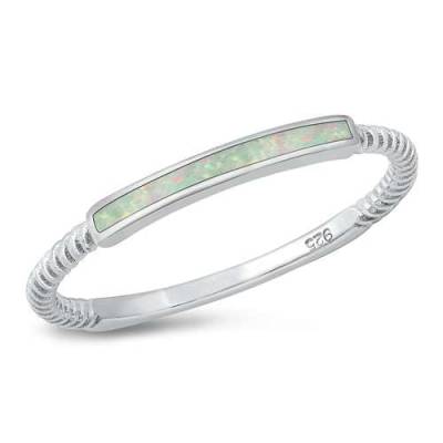 Sterling Silber Weiß Opal Ring LTDONRO150939-WO70 von Joyara