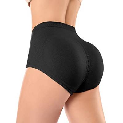 Joyshaper Damen Gepolsterte Unterhose Butt Lifter Shapewear Po Push Up Höschen Hip Enhancer Booty Lifting Leggings Kurz Padded Panties Shaping Slip Figurformende Miederhose Formende Unterwäsche XL von Joyshaper