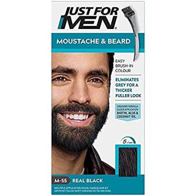 Just for Men JUST FOR MEN Color Gel Moustache & Beard M-55 Real Black 1 Stück (4 Stück) von Just for men