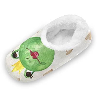KAAVIYO Herzkönigin Frosch Hausschuhe Anti-Rutsch Fuzzy Winter Pantoffeln Plüsch Damen Herren Warme Gefüttert Rutschfest Slipper Schuhe von KAAVIYO
