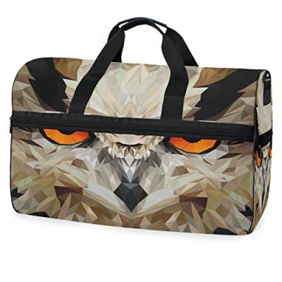 Kunst Vogel Tier Eule Sporttasche Badetasche mit Schuhfach Reisetaschen Handtasche für Reisen Frauen Mädchen Männer von KAAVIYO