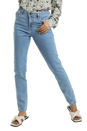 KAFFE Jeans KAvicky Damen Skinny Jeans Slim Fit Hose mit Hoher Taille Stretch Light Blue Washed Denim 36 von KAFFE