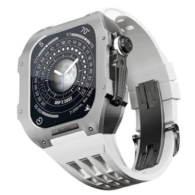 KAPPDE Uhren-Modifikationsset für Apple Watch 8, 7, 45 mm, Titangehäuse + Viton-Armband, Luxus-Gehäuse und Armband-Modifikationsset, 45 mm, Achat von KAPPDE