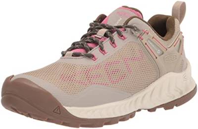 KEEN Damen-Nxis Evo Niedrige Höhe Wasserdicht Schnelle Verpackung Wanderschuh, Plaza Taupe/Ibis Rose, 37.5 EU von KEEN