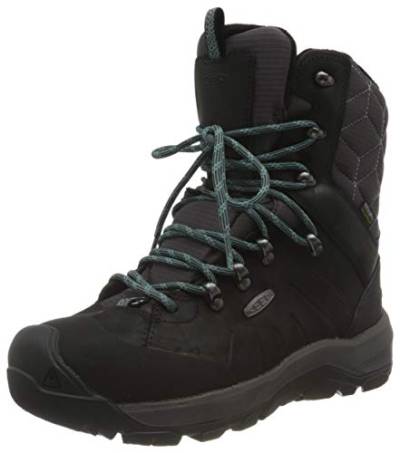 KEEN Damen Revel 4 High Polar Schneestiefel, Black/North Atlantic, 43 EU von KEEN