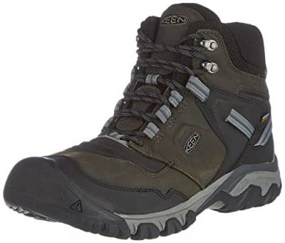 KEEN Herren Ridge Flex Mid Waterproof Wanderstiefel, Magnet/Black, 46 EU von KEEN