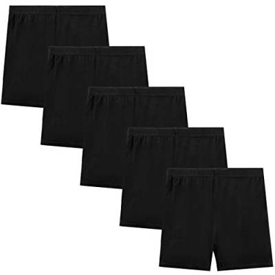 KEREDA Mädchen Unterhosen Boxershorts Panty 2-10 Jahre 5 Paar, Schwarz, 8-10 Jahre von KEREDA