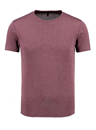 KEY LARGO Herren LUKAKU Round T-Shirt, Dusty Plum (1374), S von KEY LARGO