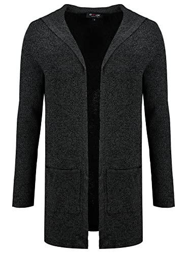 KEY LARGO Herren River Jacket Long Strickjacke, Anthra (1101), L von KEY LARGO