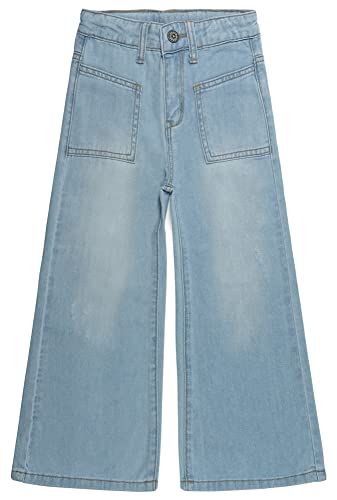 KIDSCOOL SPACE Schlagjeans für Mädchen, Bell-Bottom-Sommer-Denimhose für kleine Mädchen, Hellblau, 5 von KIDSCOOL SPACE