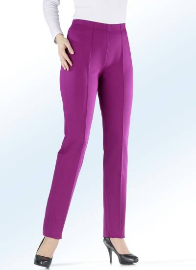 Jerseyhose in 9 Farben, Fuchsia, Größe 48 von KLAUS MODELLE