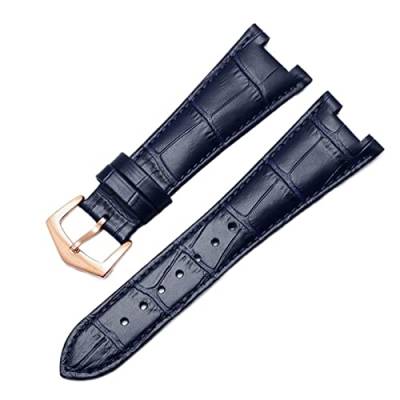 KOSSMA Uhrenarmband aus echtem Leder für Patek Philippe 5711 5712G Nautilus Uhren Herren und Damen, spezielle Kerbe, 25 mm x 12 mm, 25-12mm, Achat von KOSSMA