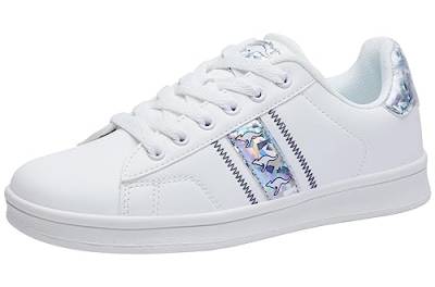 KangaROOS Damen K-Ten Base Sneaker, White/Mirror, 41 EU von KangaROOS