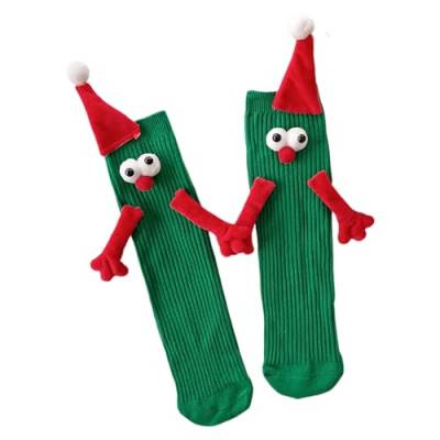 Hand in Hand Socken | Hand in Hand Socken Freundschaftssocken - Weihnachts-Mid-Tube-Socken Neuheit 3D-Puppenpaar-Socken Socken, die Hände halten Kasmole von Kasmole