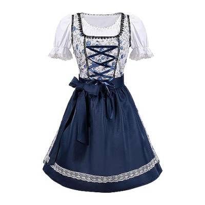 Kasmole Deutsches Bier-Bayerisches Kleid - Deutsches Bier-Bayerisches Kleid für Damen | Traditionelles, kurzärmeliges, dehnbares Bayerisches Biermädchen-Kleid für das Oktoberfest von Kasmole