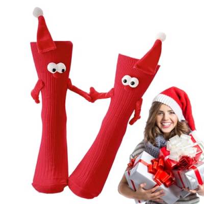 Magnetische Socken, die Hände halten | Magnet-Handhaltesocken für Erwachsene,Neuartige 3D-Puppe-Weihnachtssocken, die Hände halten, für Erwachsene, süße Paare, Geschenke für Freunde, Kasmole von Kasmole
