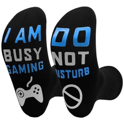 Spielsocken | Funky Dress Crew Socken - Unisex, saugfähige, gemütliche, rutschfeste, lustige, langlebige gedruckte Buchstaben „Do Not Disturb“-Socken für Männer und Frauen, die Spielepartys von Kasmole