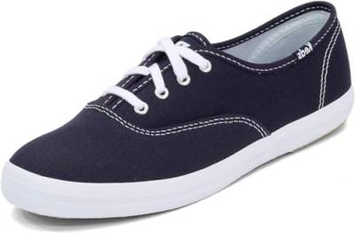 Keds Damen Champion Canvas Lace Up Sneaker, Weiss/opulenter Garten, 40 EU Schmal von Keds