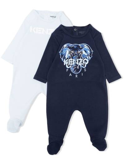 Kenzo Kids Set aus zwei Pyjamas mit Logo-Print - Blau von Kenzo Kids
