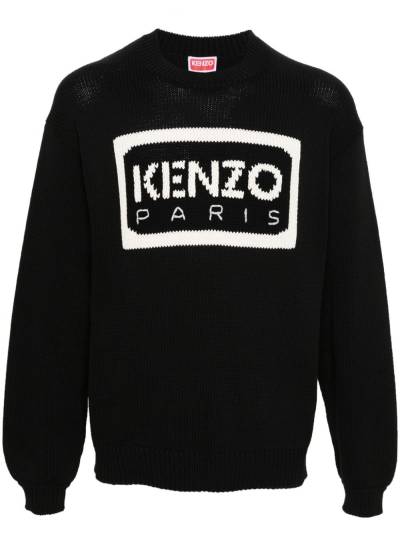 Kenzo Strickpullover mit Intarsien-Logo - Schwarz von Kenzo