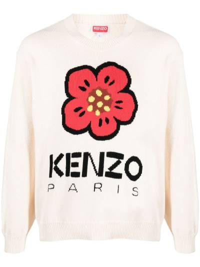 Kenzo Gestrickter Pullover mit Blume - Nude von Kenzo