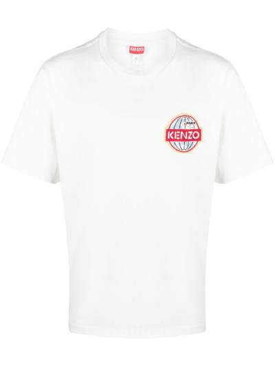 Kenzo T-Shirt mit Logo-Patch - Weiß von Kenzo