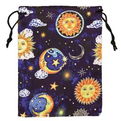 KieTeiiK Divinations Tarotkarten-Würfeltasche, Mini-Hochzeitstasche, Tischdecke, Orakel, Kartenspiel, Schmuckaufbewahrung, Kordelzug, Tarotkarten-Aufbewahrungstasche, Smyb007 von KieTeiiK