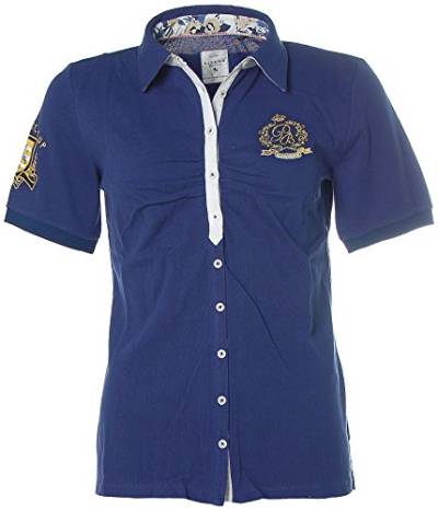 Kitaro Damen Kurzarm Shirt Poloshirt Pikee 38 blau Night Blue Classic Cup von Kitaro