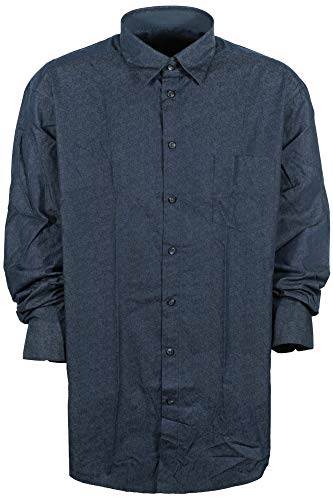 Kitaro Hemd Freizeithemd Shirt Herren Langarm Baumwolle Extra Lang Tall, Farbe:dunkelblau, Herrengrößen:LT von Kitaro