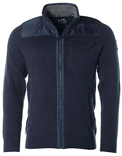 Kitaro Herren Strickjacke Jacke Strickmix Stehkragen -Yachting Team Porto Cervo- (Navy, S) von Kitaro