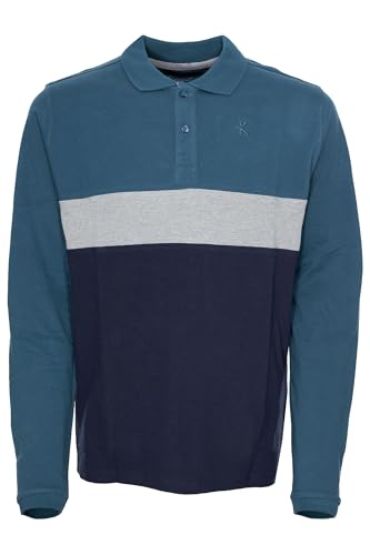 Kitaro Poloshirt Polo Shirt Basic Herren Langarm Longsleeve Extra Lang Tall, Farbe:Petrol, Herrengrößen:3XT von Kitaro