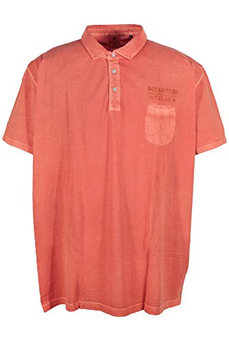 Kitaro Poloshirt Polo Shirt Herren Kurzarm Piqué Baumwolle, Farbe:orange, Herrengrößen:4XL von Kitaro