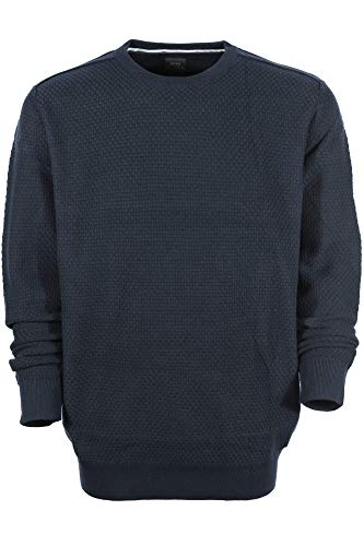 Kitaro Pullover Strick Pulli Herren Rundhals Baumwolle, Farbe:dunkelblau, Herrengrößen:5XL von Kitaro