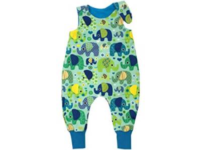 Kleine Könige Baby Strampler Jungen Baby Body · Modell Elefant Elefantenparty türkis, petrol · Ökotex 100 zertifiziert · Größe 74/80 von Kleine Könige