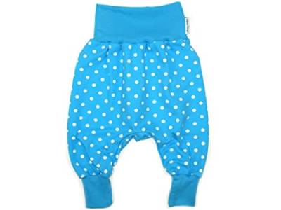 Kleine Könige Pumphose Baby Jungen Hose · Modell Punkte Dotty türkis, Petrol · Ökotex 100 Zertifiziert · Größe 122/128 von Kleine Könige