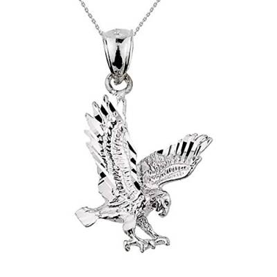 925 Sterling Silber Diamant Adler-Anhänger Halskette (Kommt mit Eine 45 cm Kette) von Kleine Schätze