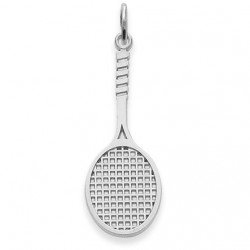 Kleine Schätze 925 Sterling Silber Tennisschläger Charm Anhänger Halskette (Verfügbare Kettenlänge 40 cm - 45CM - 50CM- 55CM) von Kleine Schätze