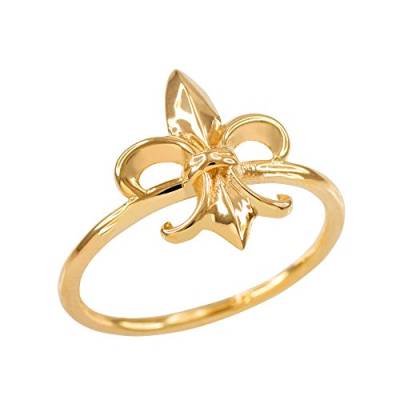 Kleine Schätze Damen Ring 14 Karat Gelbgold Lilie von Kleine Schätze