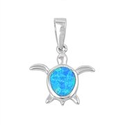 Kleine Schätze Sterling Silber Blau Opal Schildkröte Anhänger von Kleine Schätze