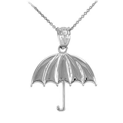 Sterling Silber 925 Offen Regenschirm Anhänger Halskette von Kleine Schätze